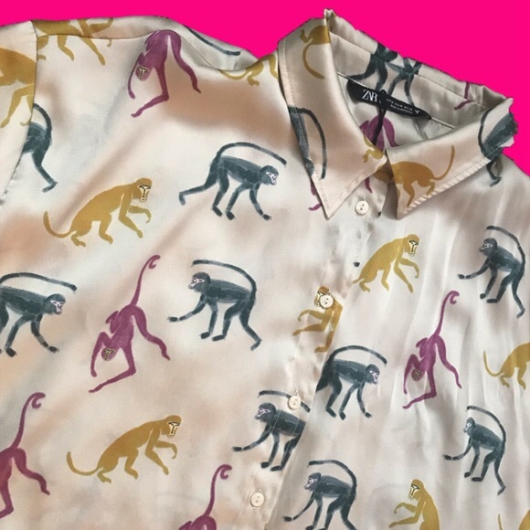 COPY - COPY - Zara NWT monkey silky blouse - Picture 8 of 10